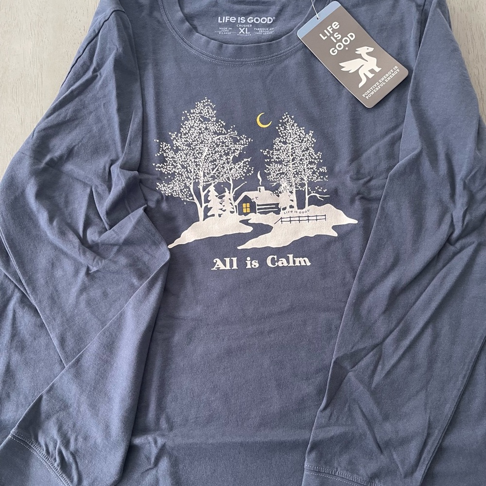 Life Is Good Blue Women's Tee - Picture 3 of 4